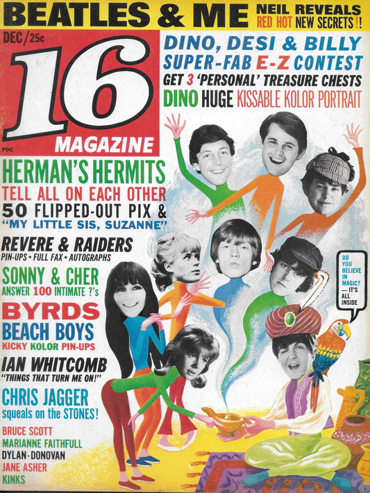 December 1965 16 Magazine - FIRST PR&R and Action Articles in 16 - Personally Autographed to YOU by Mark