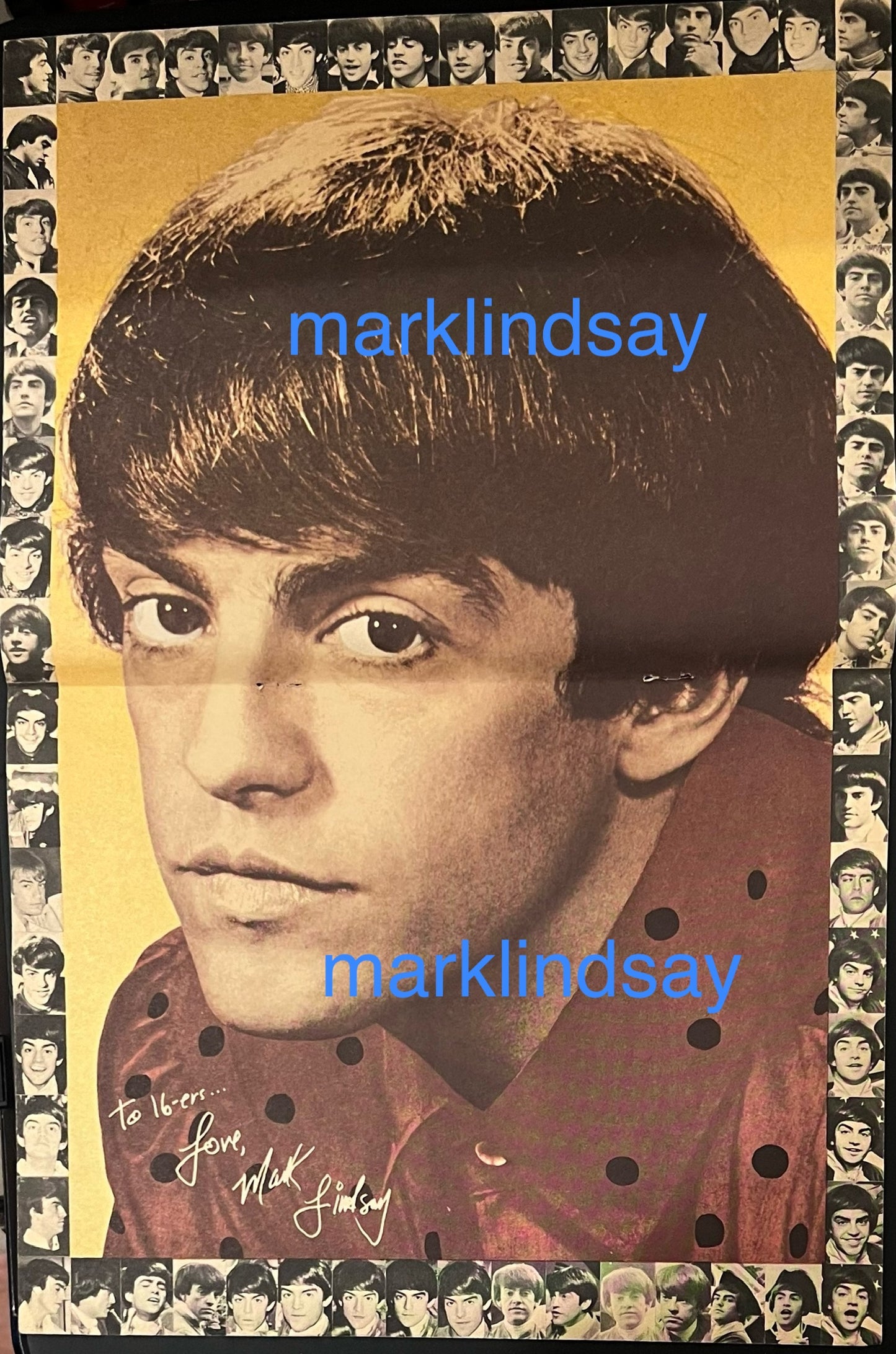 January 1967 16 Magazine - Personally Autographed to YOU by Mark Lindsay