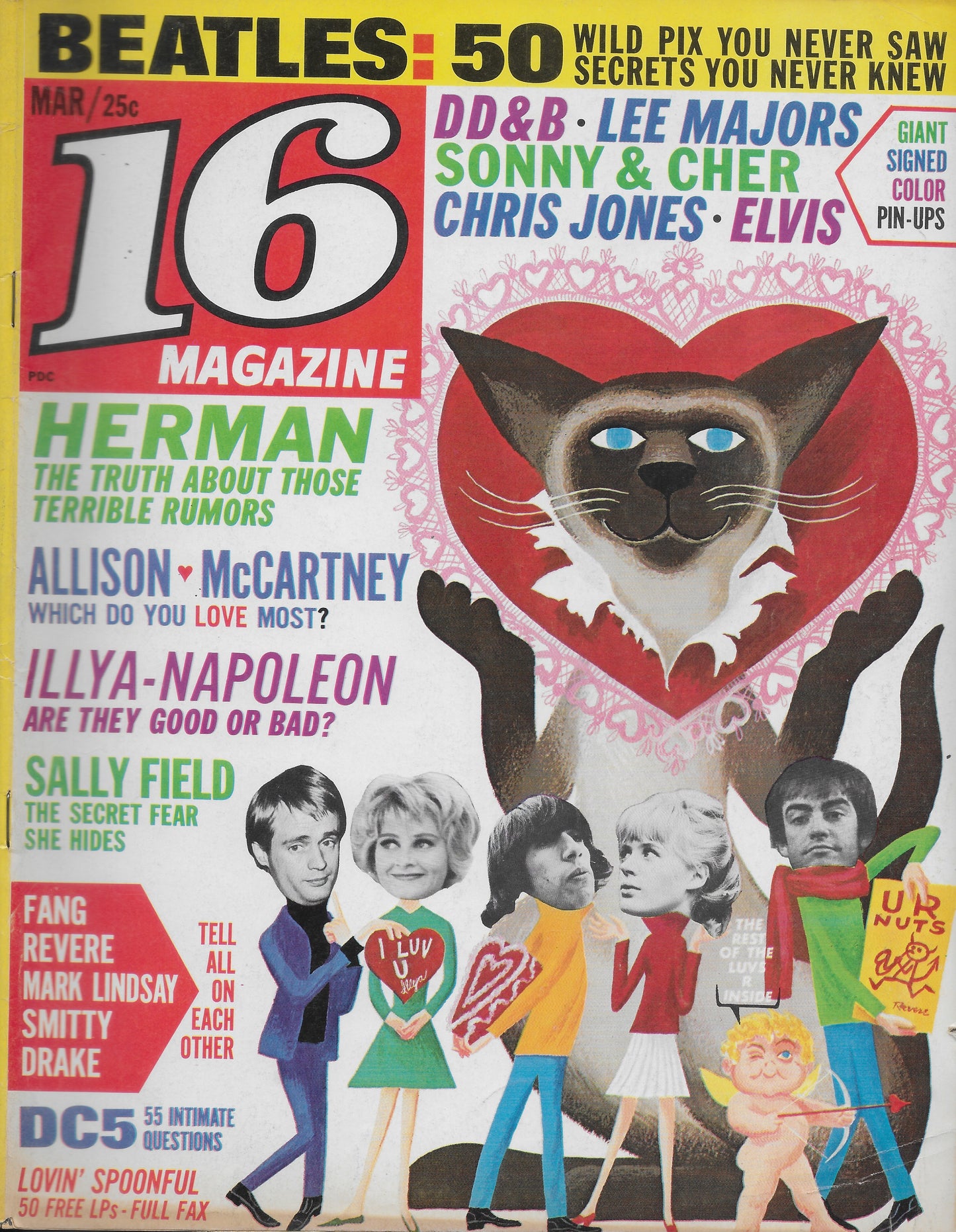 March 1966 16 Magazine - Personally Autographed to YOU by Mark