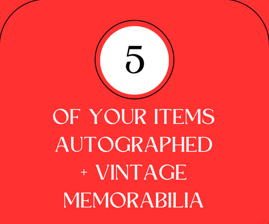 YOUR 5 items - Personally Autographed to YOU by Mark