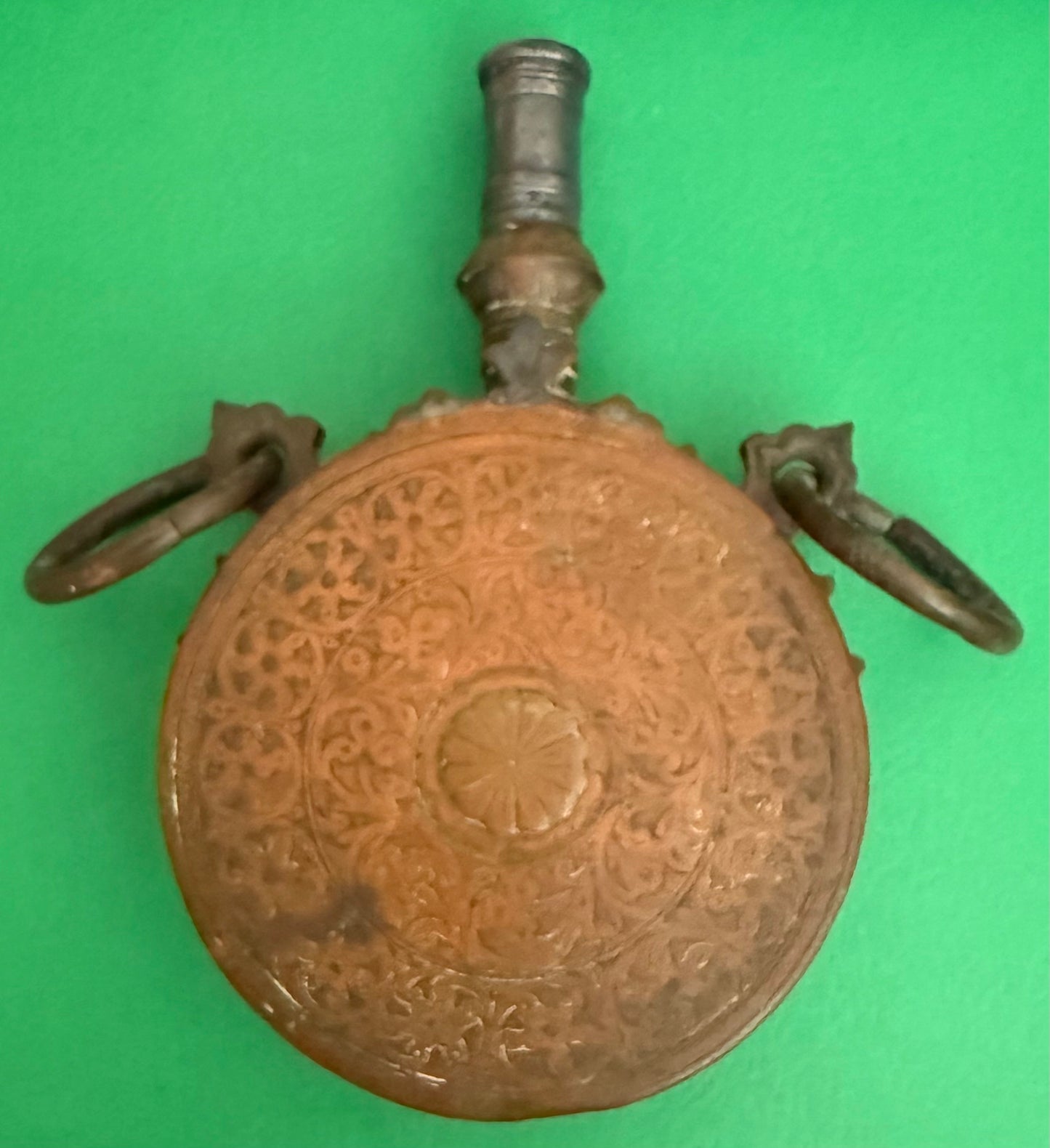 19th C North African Black Gunpowder Flask from '69 UK Trip - w/2 London Photos Personally Autographed to YOU by Mark Lindsay