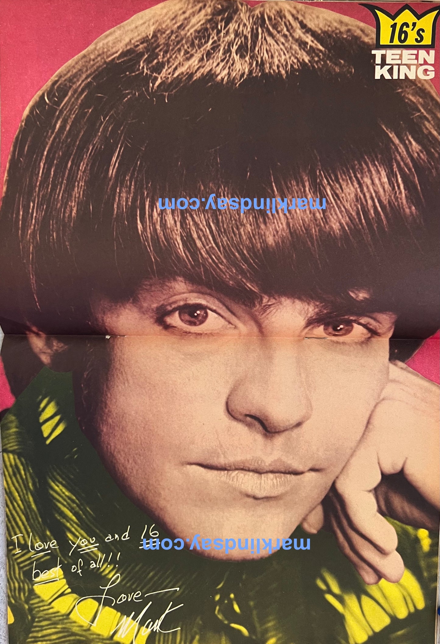 March 1968 16 Magazine w/ML Centerfold - Personally Autographed to YOU by Mark