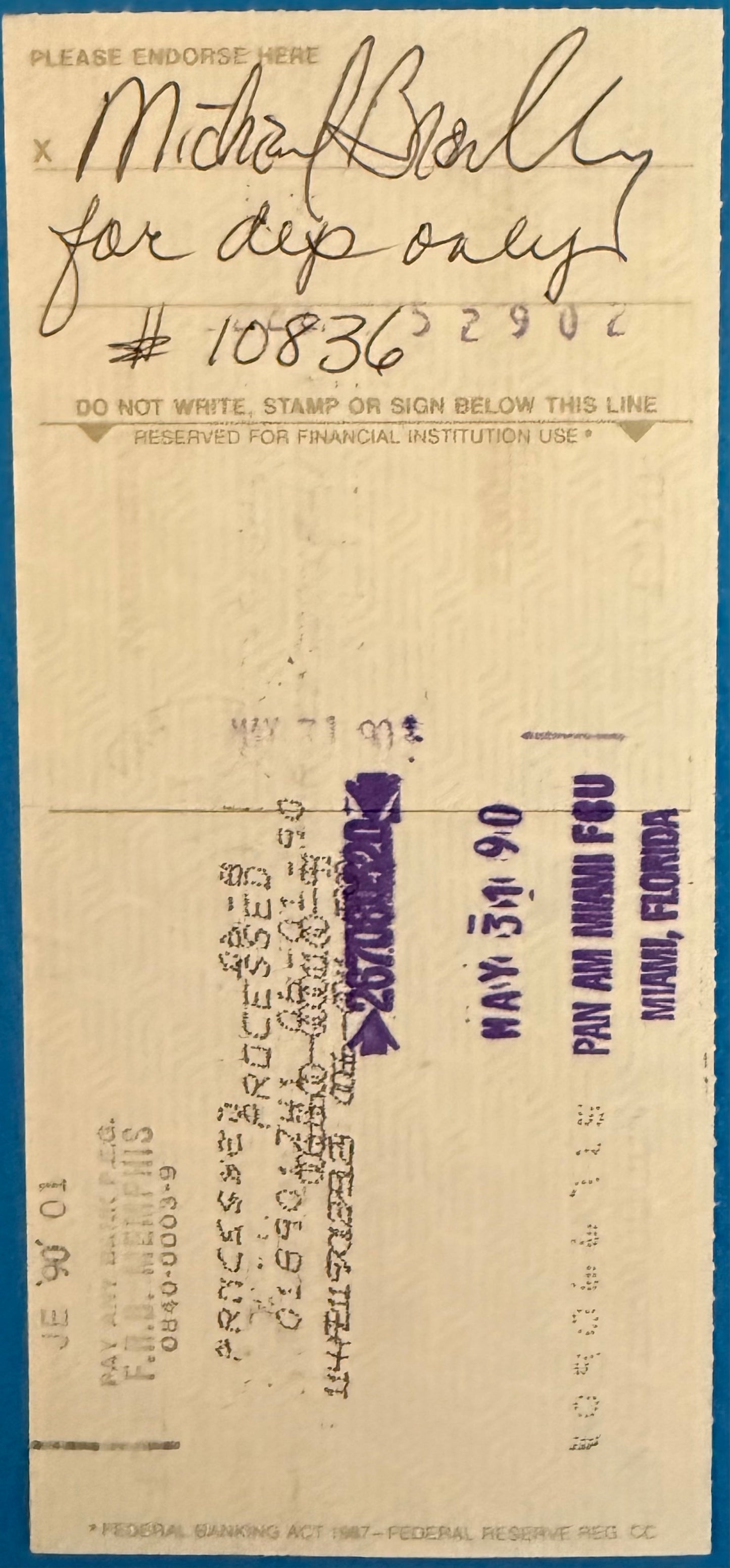 LOOKING FOR SHELTER w/Michael Bradley Endorsed Check 161 - Mark Lindsay - Personally Autographed to YOU