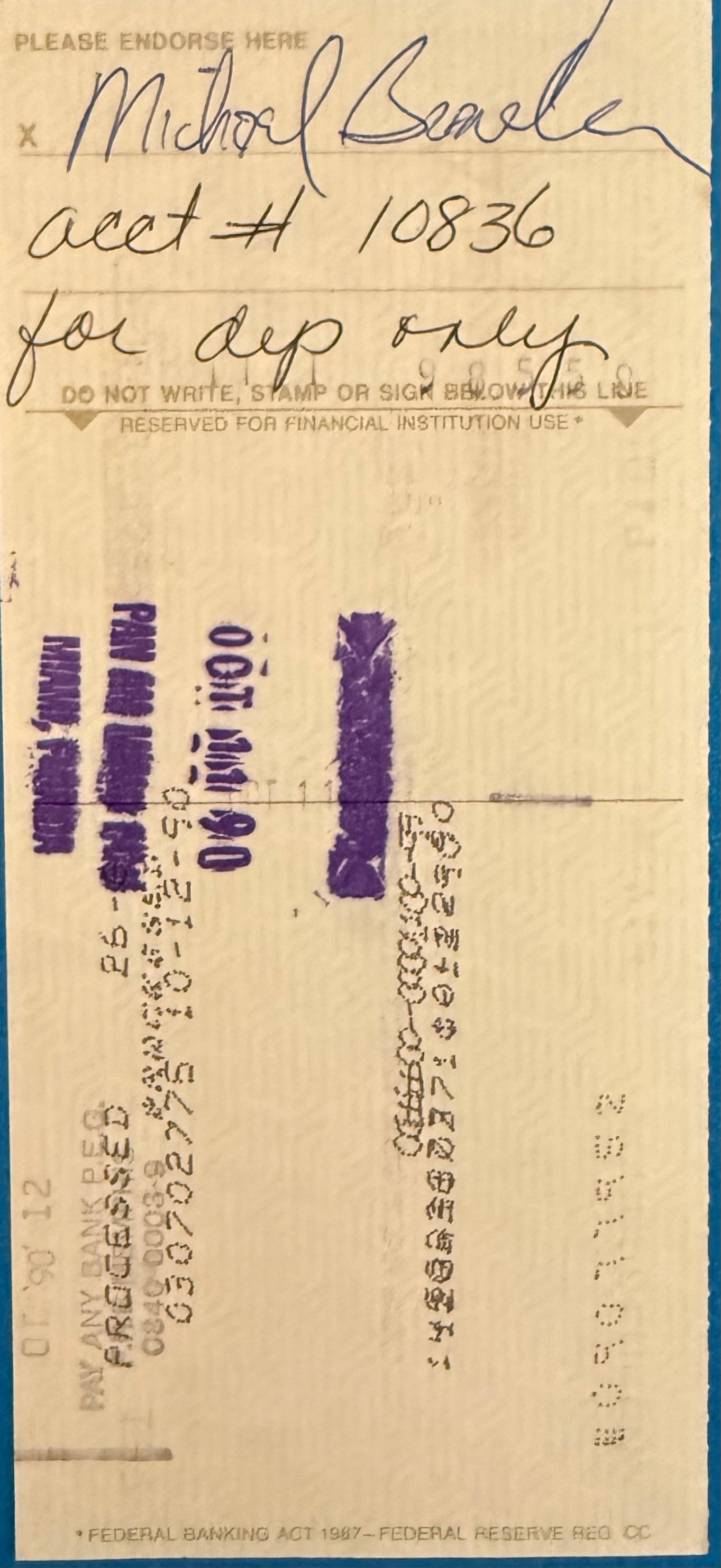 LOOKING FOR SHELTER w/Michael Bradley Endorsed Check 197 - Mark Lindsay - Personally Autographed to YOU