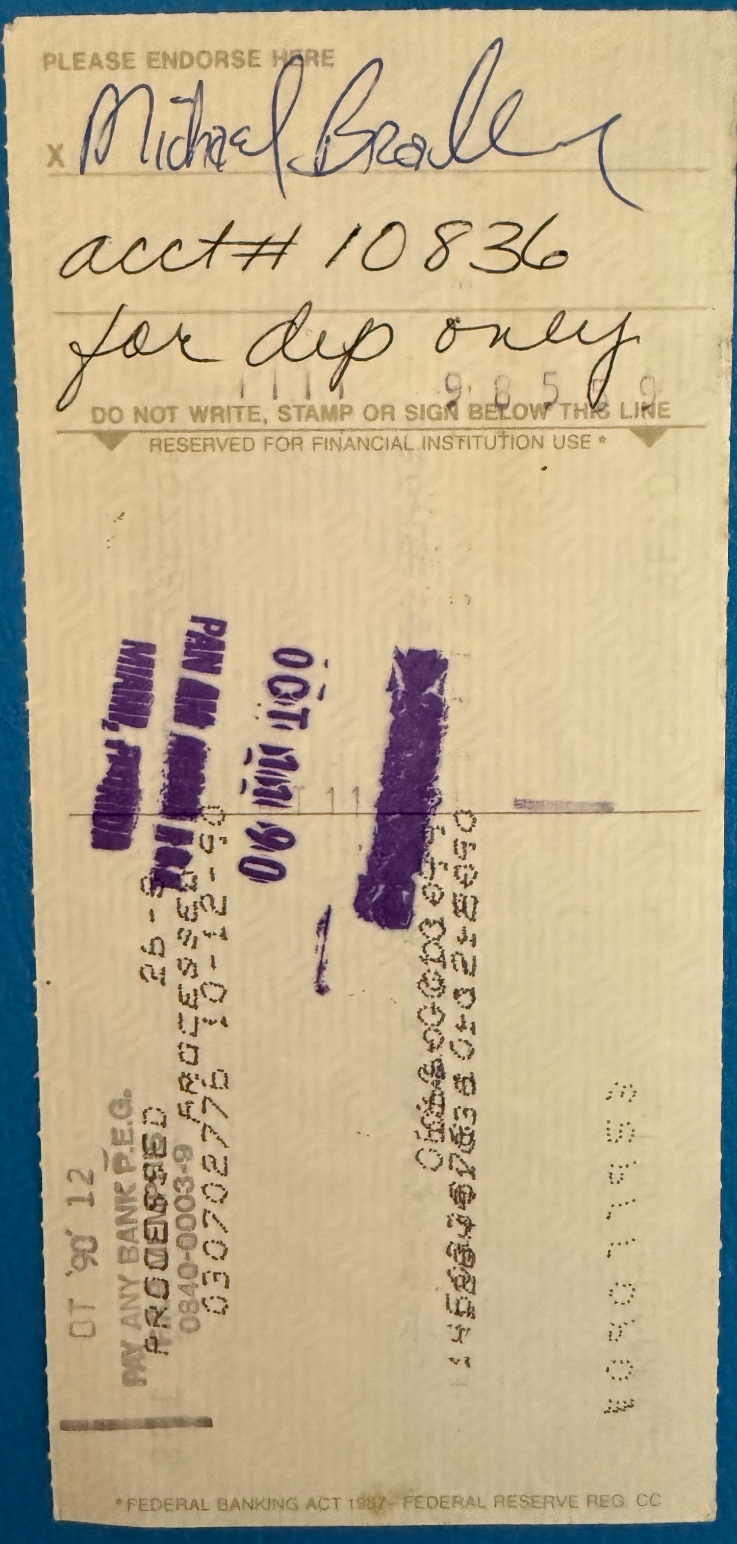 LOOKING FOR SHELTER w/Michael Bradley Endorsed Check 198 - Mark Lindsay - Personally Autographed to YOU