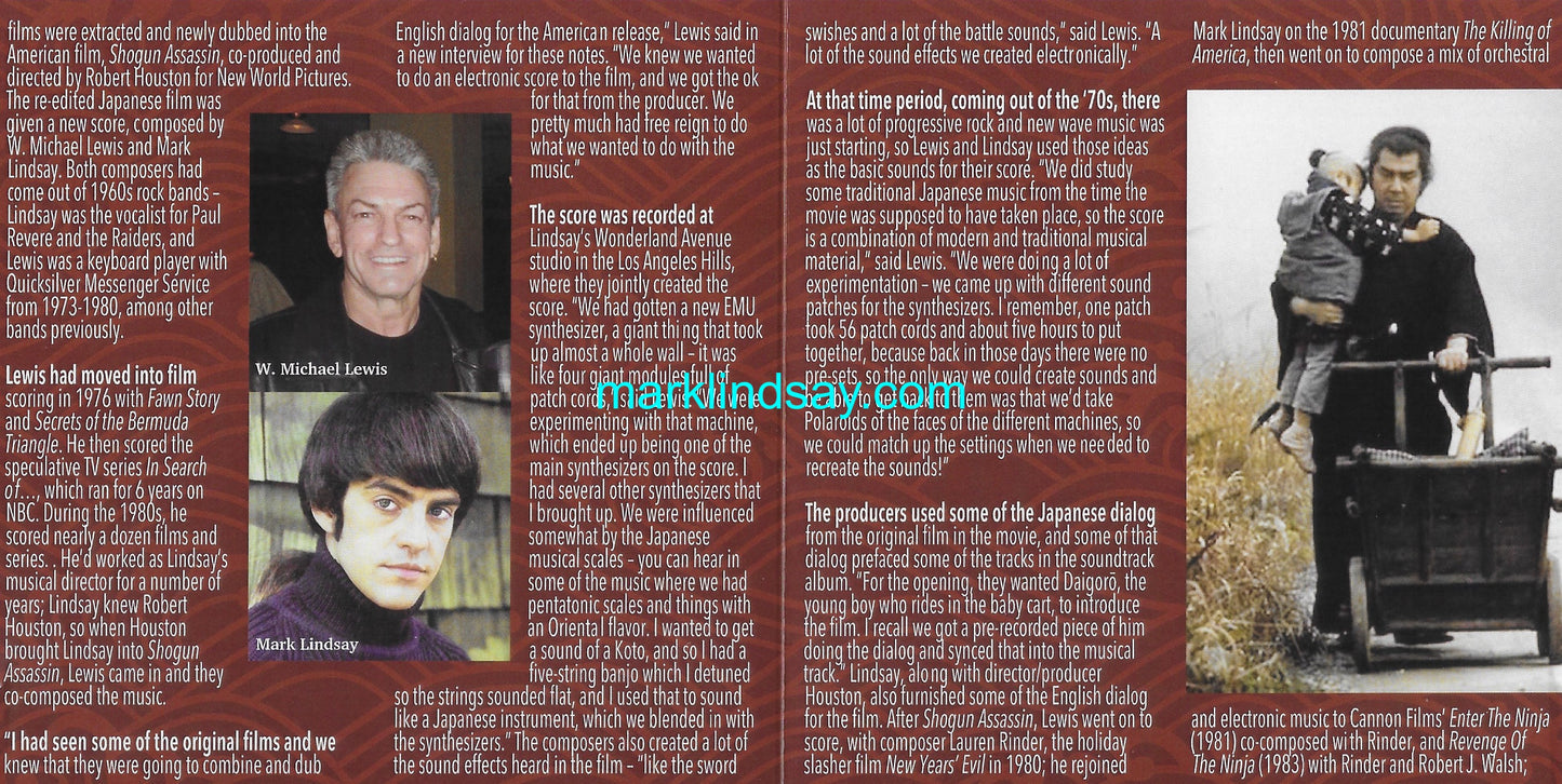 Cult-Classic Lindsay-Lewis-Scored SHOGUN ASSASSIN Original Tape Box 2 + CD - Personally Autographed to YOU