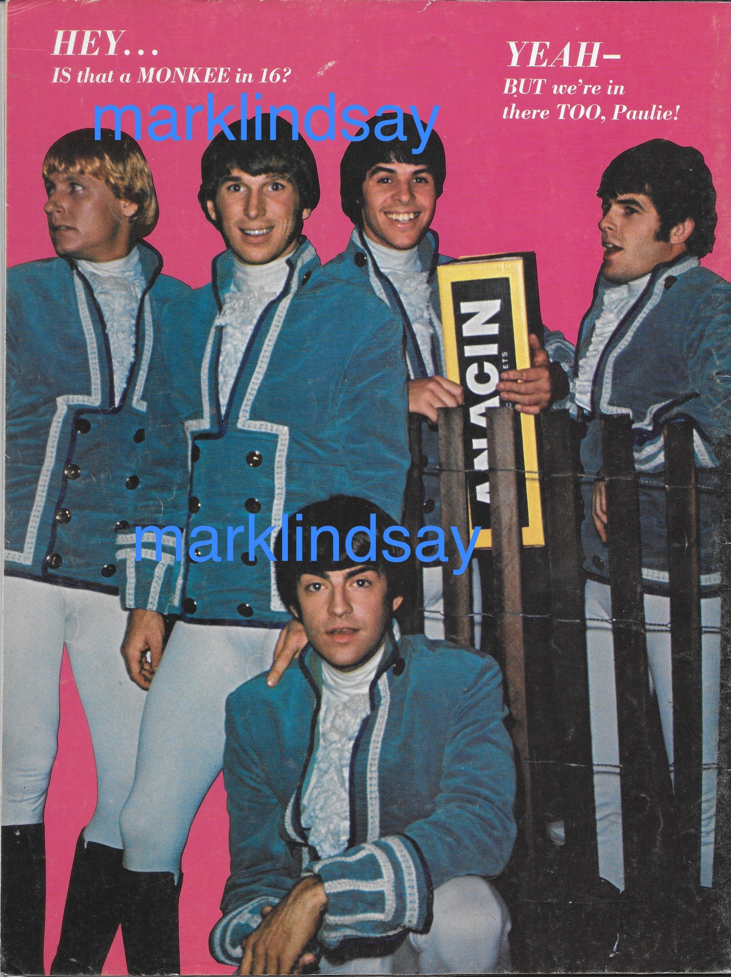 April 1967 16 Magazine - Personally Autographed to YOU by Mark Lindsay