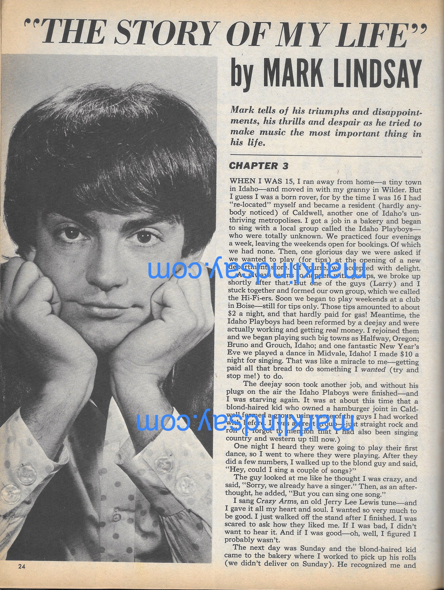 November 1966 16 Magazine -  Personally Autographed to YOU by Mark