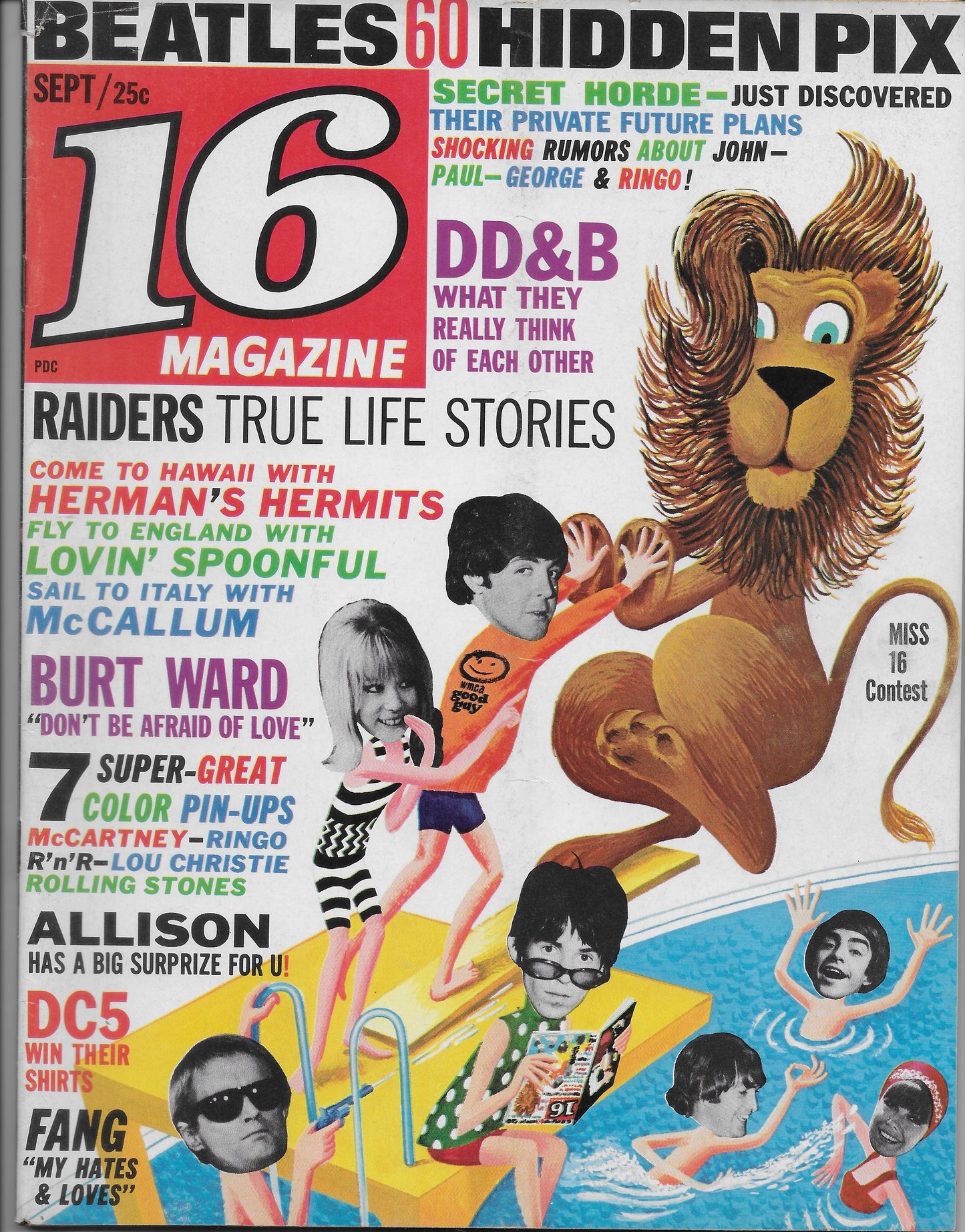 September 1966 16 Magazine - Personally Autographed to YOU by Mark