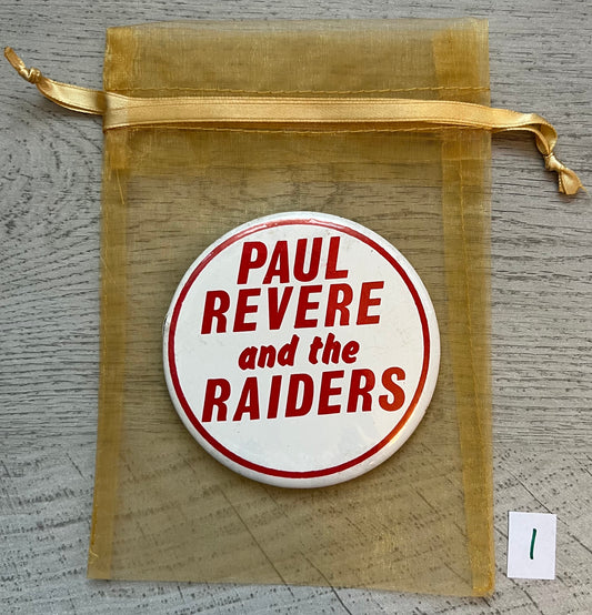 Vintage Paul Revere & the Raiders Button 1 - w/Card Personally Autographed to YOU by Mark