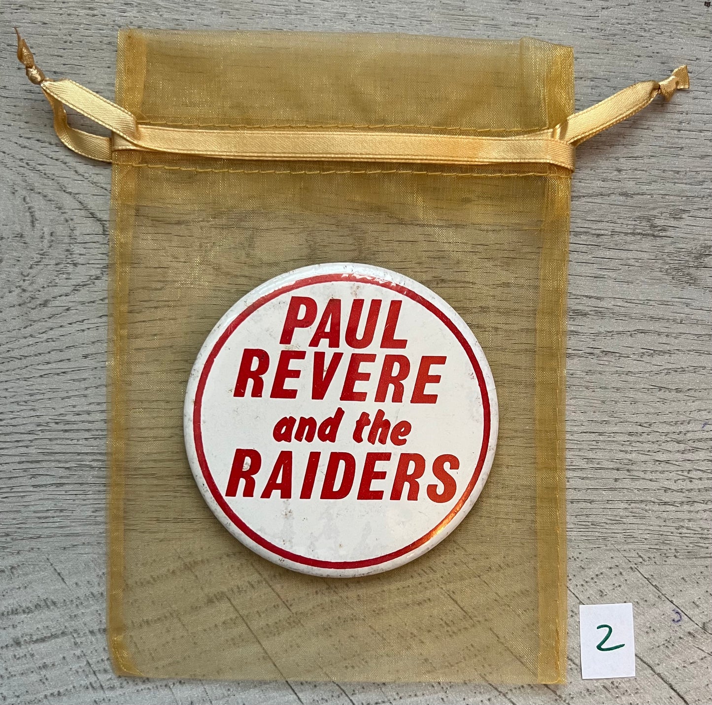 Vintage Paul Revere & the Raiders Button 2 - w/Card Personally Autographed to YOU by Mark