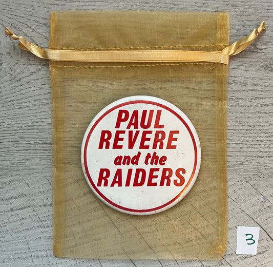 Vintage Paul Revere & the Raiders Button 3 - w/Card Personally Autographed to YOU by Mark