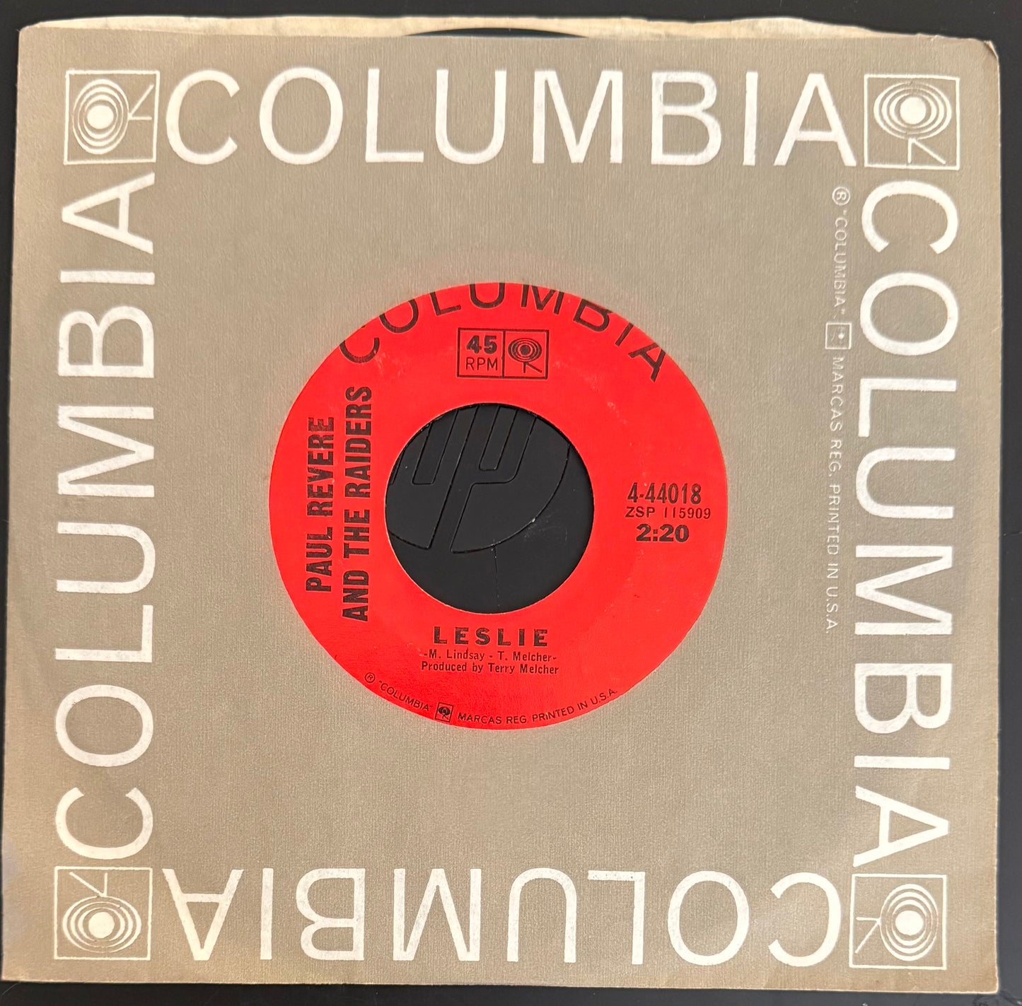 Ups & Downs/Leslie 1967 Mint Demo 45 - Paul Revere & The Raiders -  Personally Autographed to YOU by Mark Lindsay