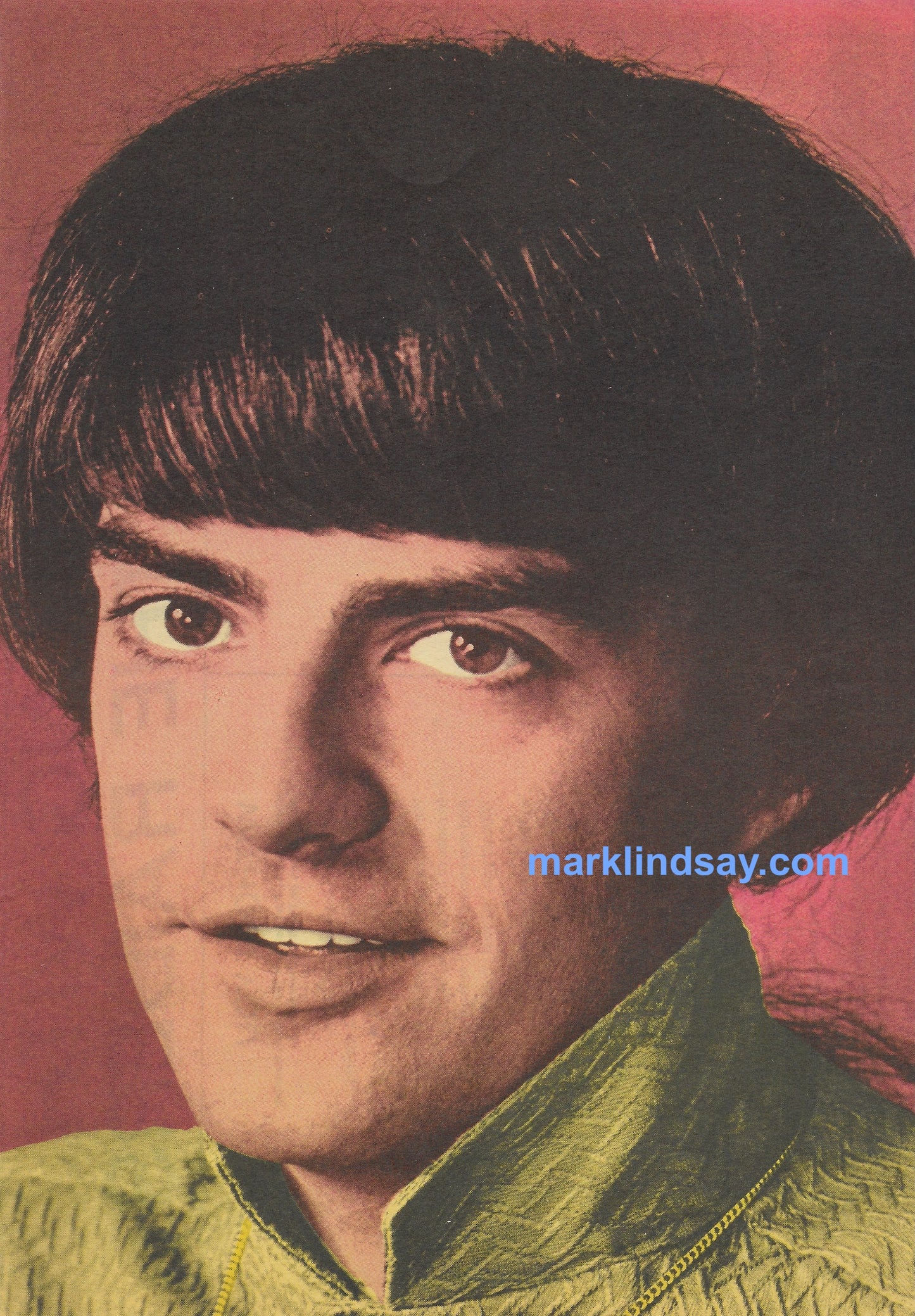 Mark Lindsay Vintage Pin-Up Circa 1968 + Lyrics - 16 Magazine - Personally Autographed to YOU by Mark