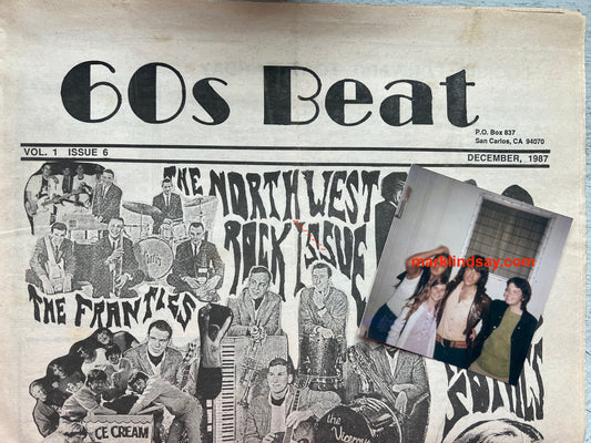 60s Beat Dec 1987 Issue w/Vintage 70s Photo - Personally Autographed to YOU by Mark