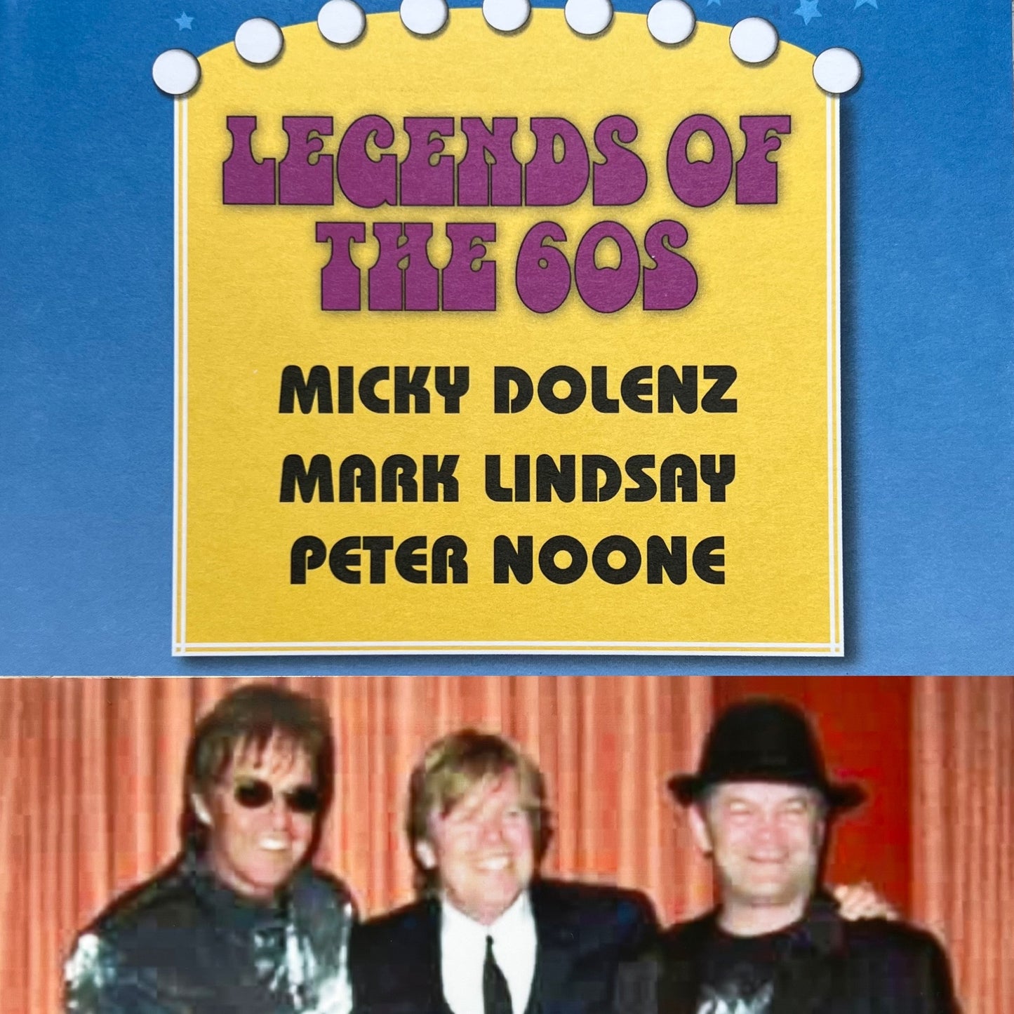 Teen Idols (Mark, Micky, Peter) 2014 Concert Program + Photo - Personally Autographed to YOU by Mark