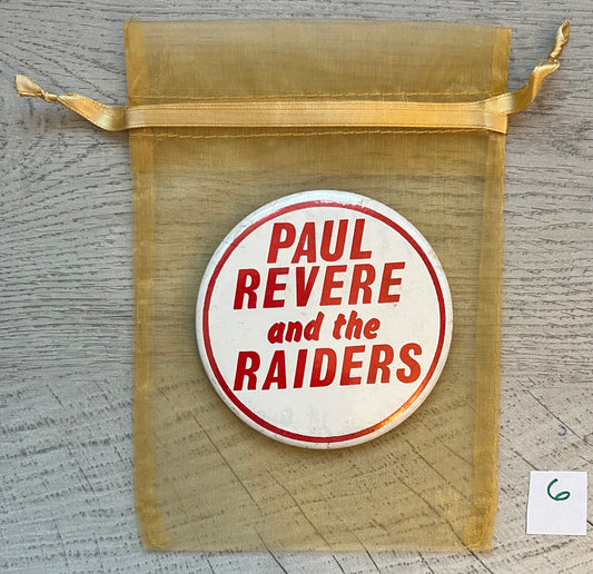 Vintage Paul Revere & the Raiders Button 6 - w/Card Personally Autographed to YOU by Mark