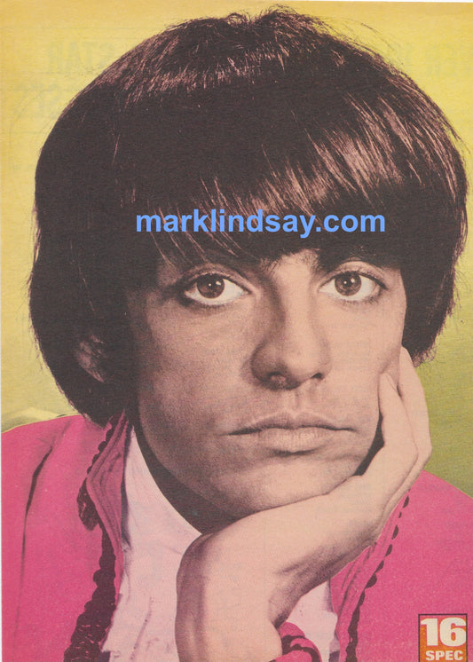 Mark Lindsay Vintage Pin-Up Circa 1967 - 16 SPEC - Personally Autographed to YOU by Mark