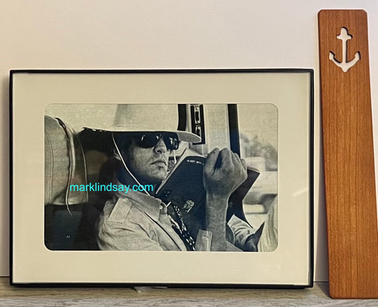 Cherry Anchor Bookmark + Framed Mark Reading Photo - Personally Autographed to YOU by Mark