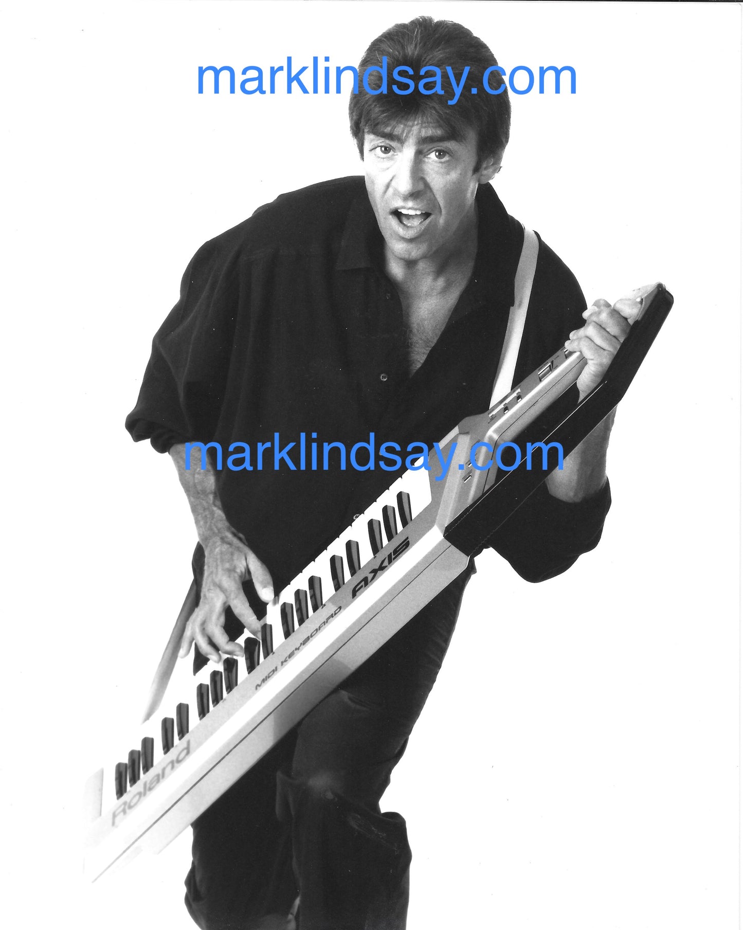 Original 1985 Photo w/Axis "Keytar" - Personally Autographed to YOU by Mark Lindsay