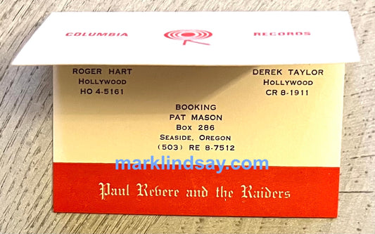 Vintage 1965 Raiders Business Cards - Personally Autographed to YOU by Mark