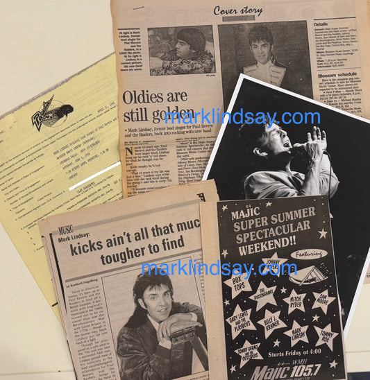 1994 Blossom Contract, Clippings, T-Shirt, Photo - Personally Autographed to YOU by Mark Lindsay