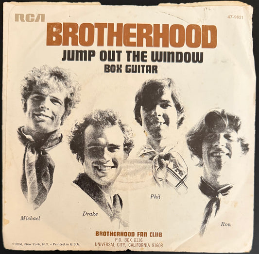 Brotherhood Picture Sleeve Box Guitar/Jump Out The Window Promo 45 + Card -  Personally Autographed to YOU by Mark Lindsay