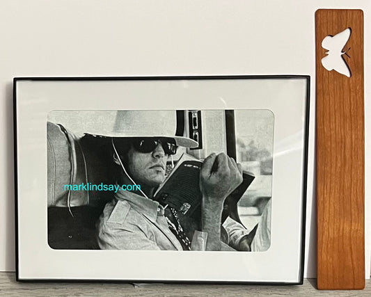 Cherry Butterfly Bookmark + Framed Mark Reading Photo - Personally Autographed to YOU by Mark