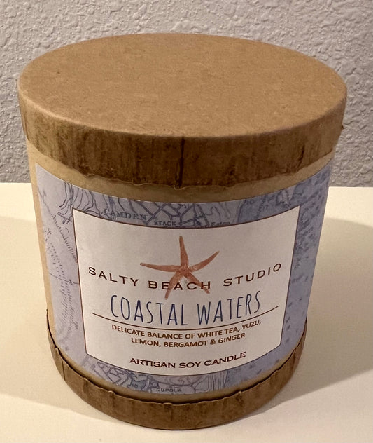 Coastal Waters Soy Candle with Bay of Fundy Chart Card - Personally Autographed to YOU by Mark Lindsay