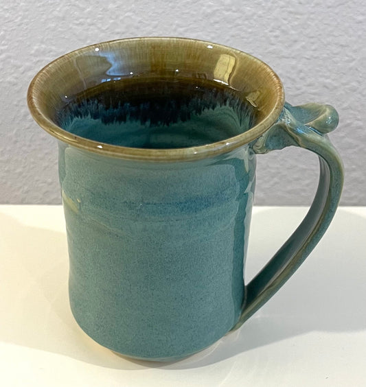 Artisan-Crafted Pottery Tankard (Green/Brown) - w/Card Personally Autographed to YOU by Mark Lindsay