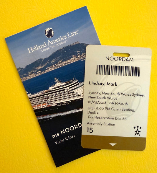 Mark Lindsay Holland America Cruise Card Australia/NZ 2018 - Personally Autographed to YOU by Mark