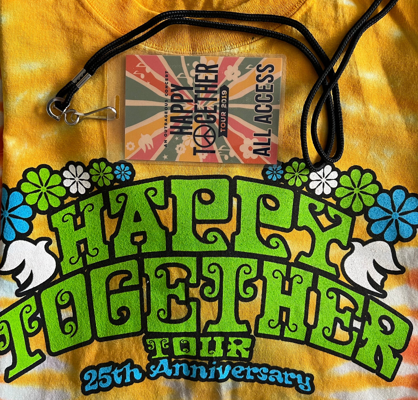 Happy Together T-Shirt (XL) and 2019 All Access Lanyard Set - Personally Autographed to YOU by Mark Lindsay