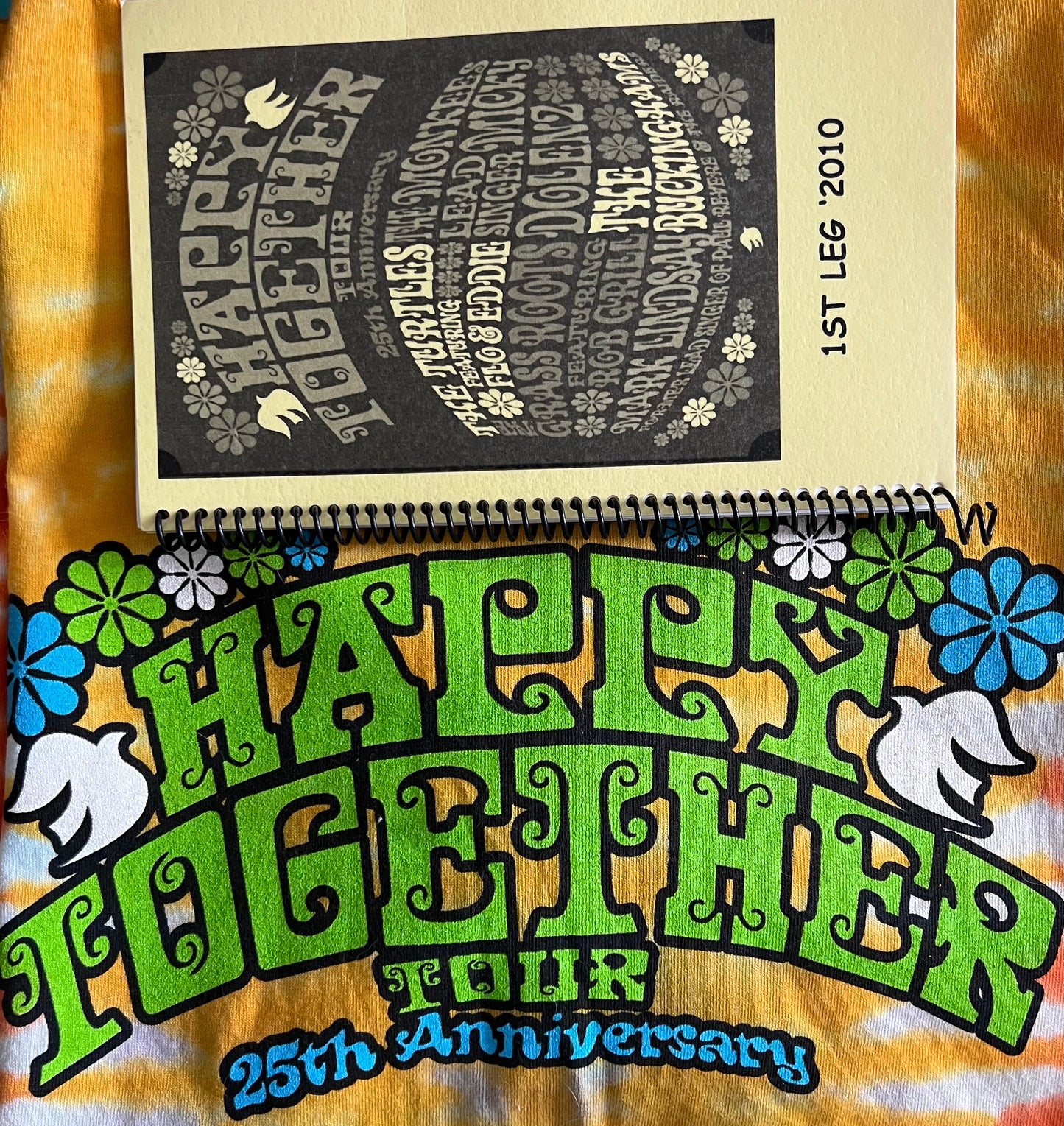 Happy Together T-Shirt (XL) and 2010 Tour Book, Leg 1 Set - Personally Autographed to YOU by Mark Lindsay