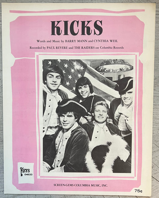 Vintage 1966 KICKS Sheet Music - Personally Autographed to YOU by Mark