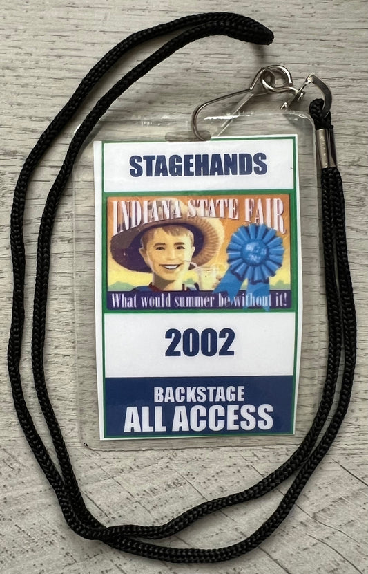 All Access Pass 2002 Indiana State Fair Concert - Personally Autographed to YOU by Mark