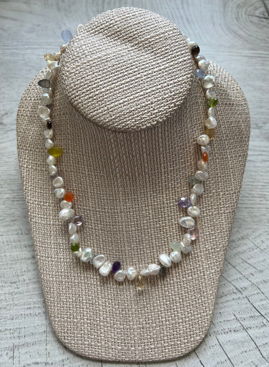 16-1/2" Artisan Pearl/Crystal Necklace - w/Card Personally Autographed to YOU by Mark