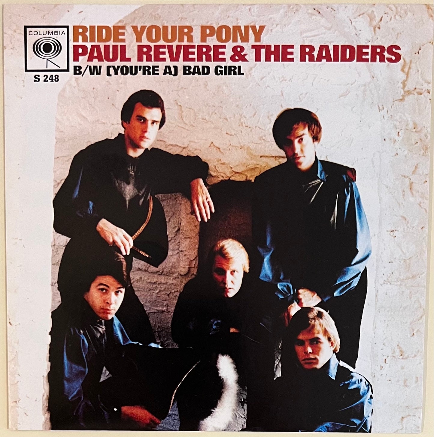 Ride Your Pony/Bad Girl Collectible Red Vinyl 45 - Paul Revere & The Raiders -  Personally Autographed to YOU
