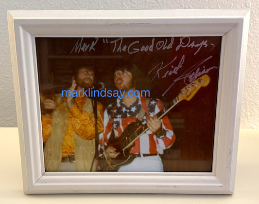 Framed Signed Keith Allison To Mark Stage Photo of Them  - Personally Autographed to YOU by Mark