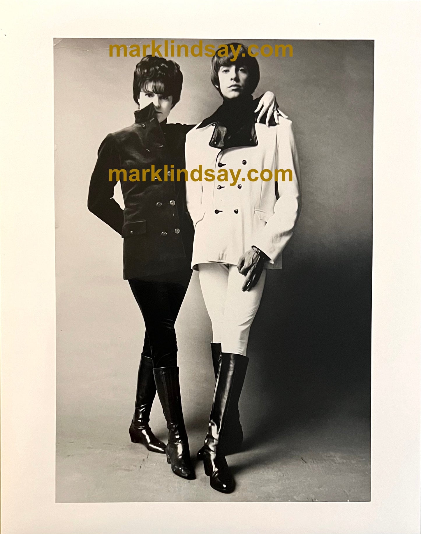 Numbered Edition of 5 Only: 1967 Vogue Photo Shoot Oversized Print - Mark Lindsay & Gloria Stavers (16 Mag) - Personally Autographed to YOU by Mark