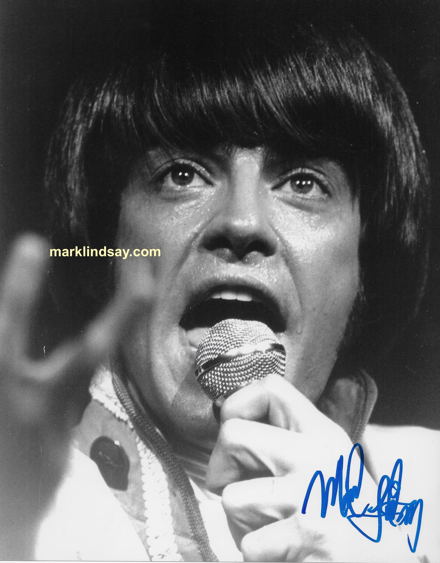 Mark Lindsay w/Microphone - Personally Autographed to YOU by Mark