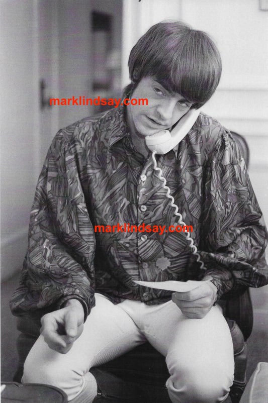 1969 Mark on the Phone Photo - Mark Lindsay - Personally Autographed to YOU by Mark