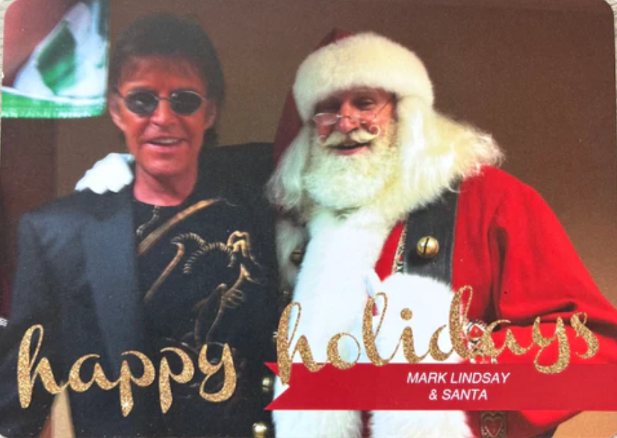 Peppermint Soy Candle with Christmas Card - Personally Autographed to YOU by Mark Lindsay