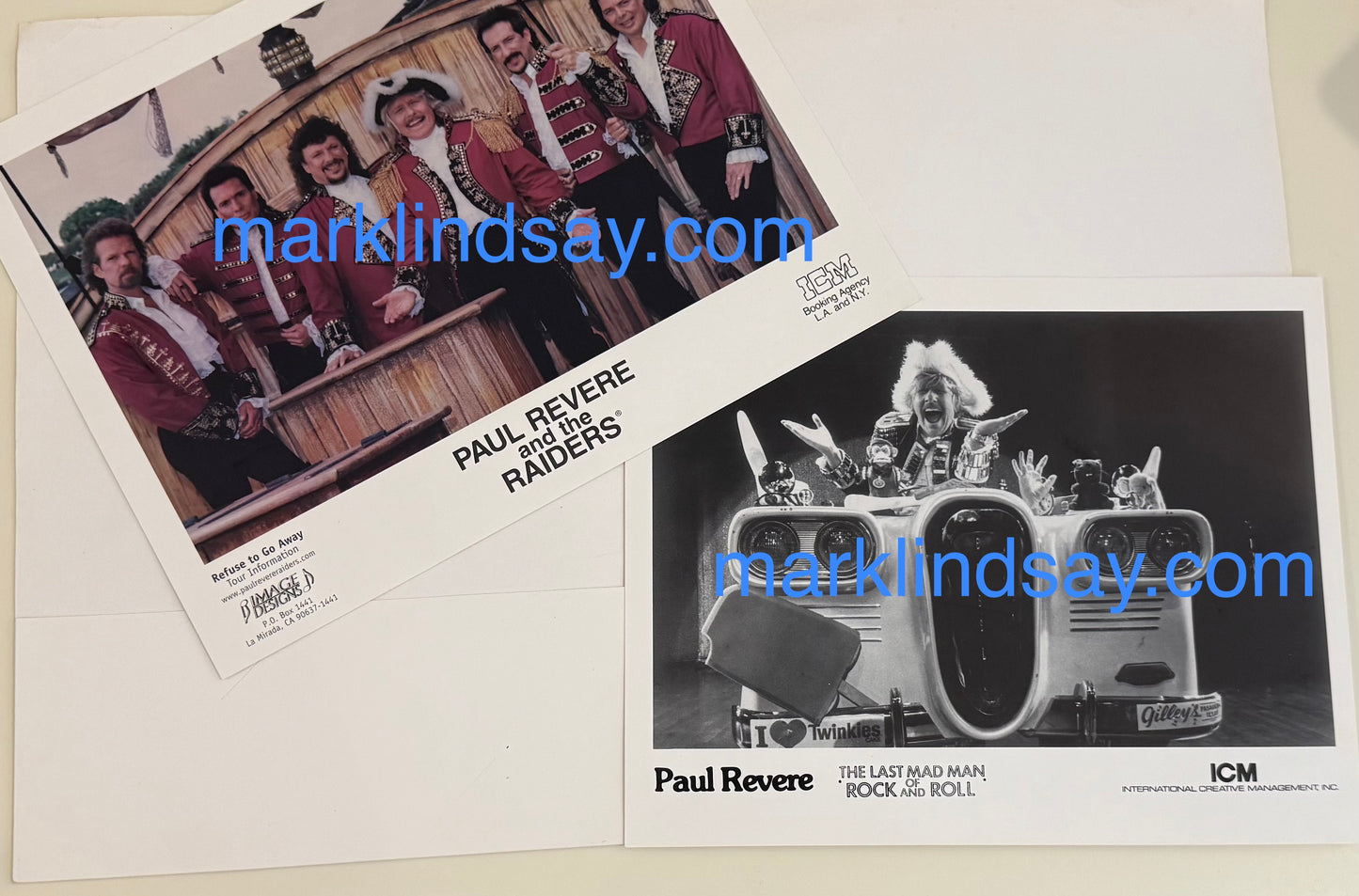 1997-Era Revere/Raiders Press Kit/Photos + ML Logo Card - Personally Autographed to YOU by Mark