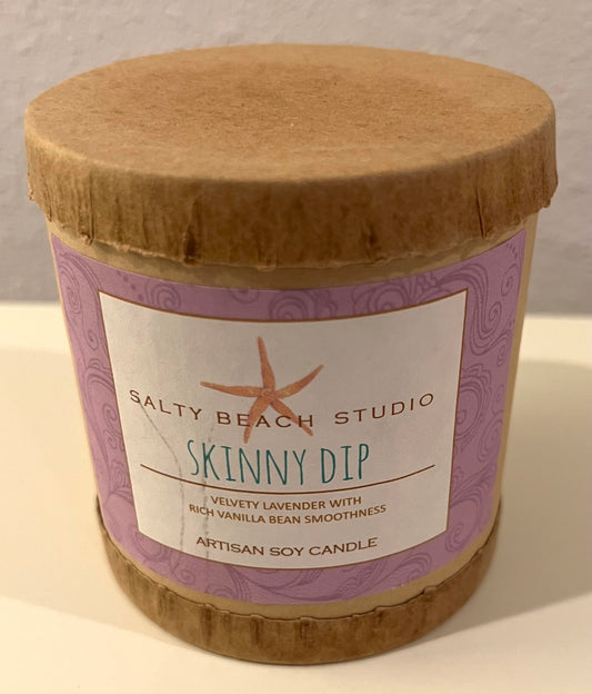 Skinny Dip Soy Candle with Bay of Fundy Chart Card - Personally Autographed to YOU by Mark Lindsay