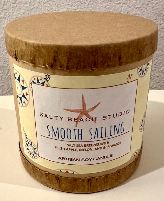 Smooth Sailing Soy Candle with Bay of Fundy Chart Card - Personally Autographed to YOU by Mark Lindsay