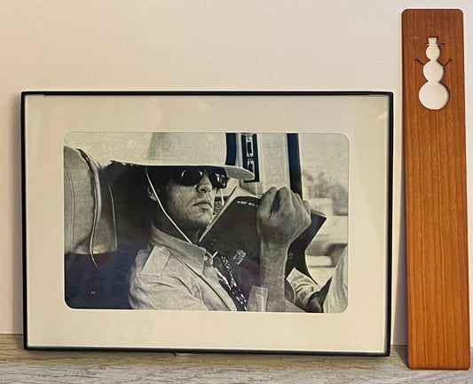 Cherry Snowman Bookmark + Framed Mark Reading Photo - Personally Autographed to YOU by Mark