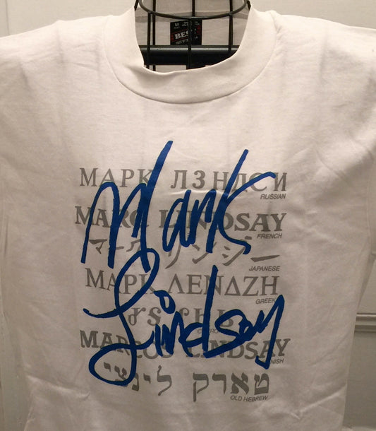 T-Shirt (M) -Mark Lindsay Signature - Logo Photo w/Personal Autograph  to YOU by Mark Lindsay