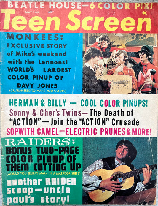 May 1967 Teen Screen Magazine - Personally Autographed to YOU by Mark