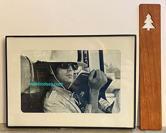 Cherry Pine Tree Bookmark + Framed Mark Reading Photo - Personally Autographed to YOU by Mark