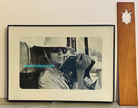 Cherry Turtle Bookmark + Framed Mark Reading Photo - Personally Autographed to YOU by Mark